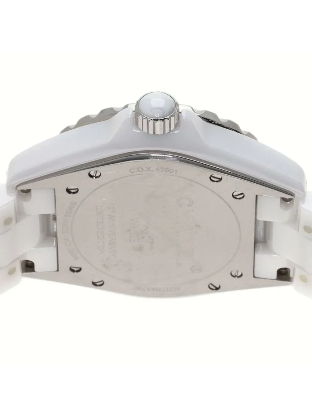Chanel White Phantom 38 Watch Ceramic